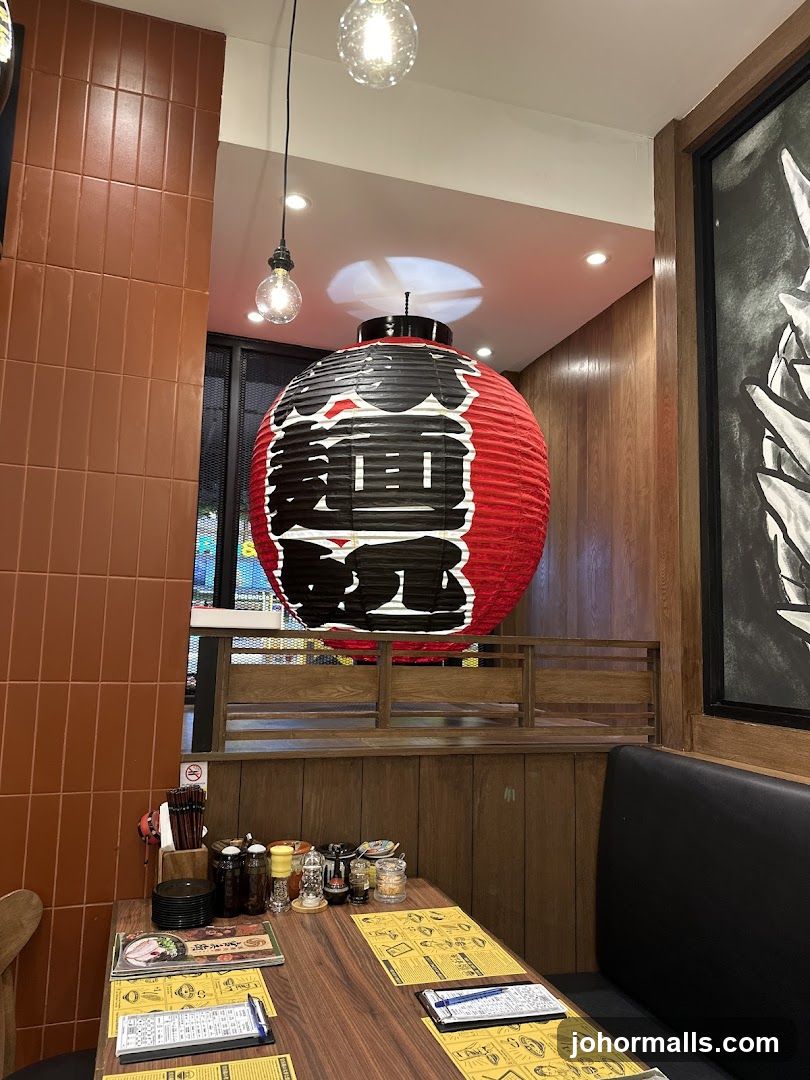 Restaurant Interior with Lantern