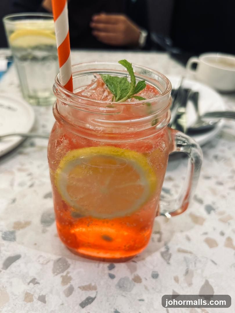 Pink Drink with Lemon and Mint