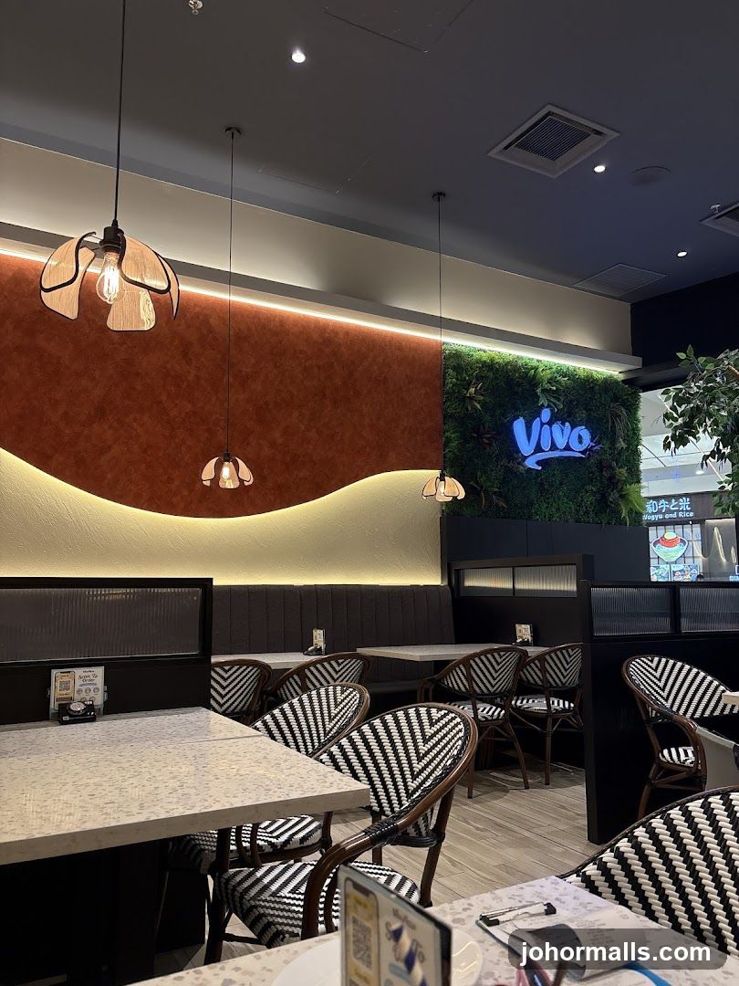 Restaurant Interior with "Vivo" Signage
