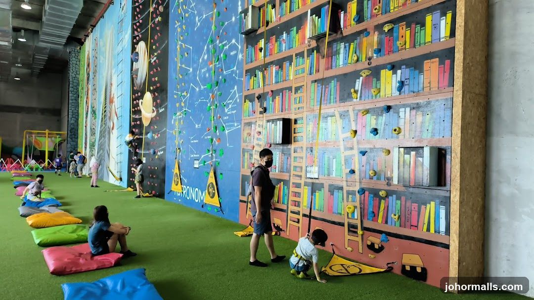 Indoor Climbing Wall with Themed Artwork