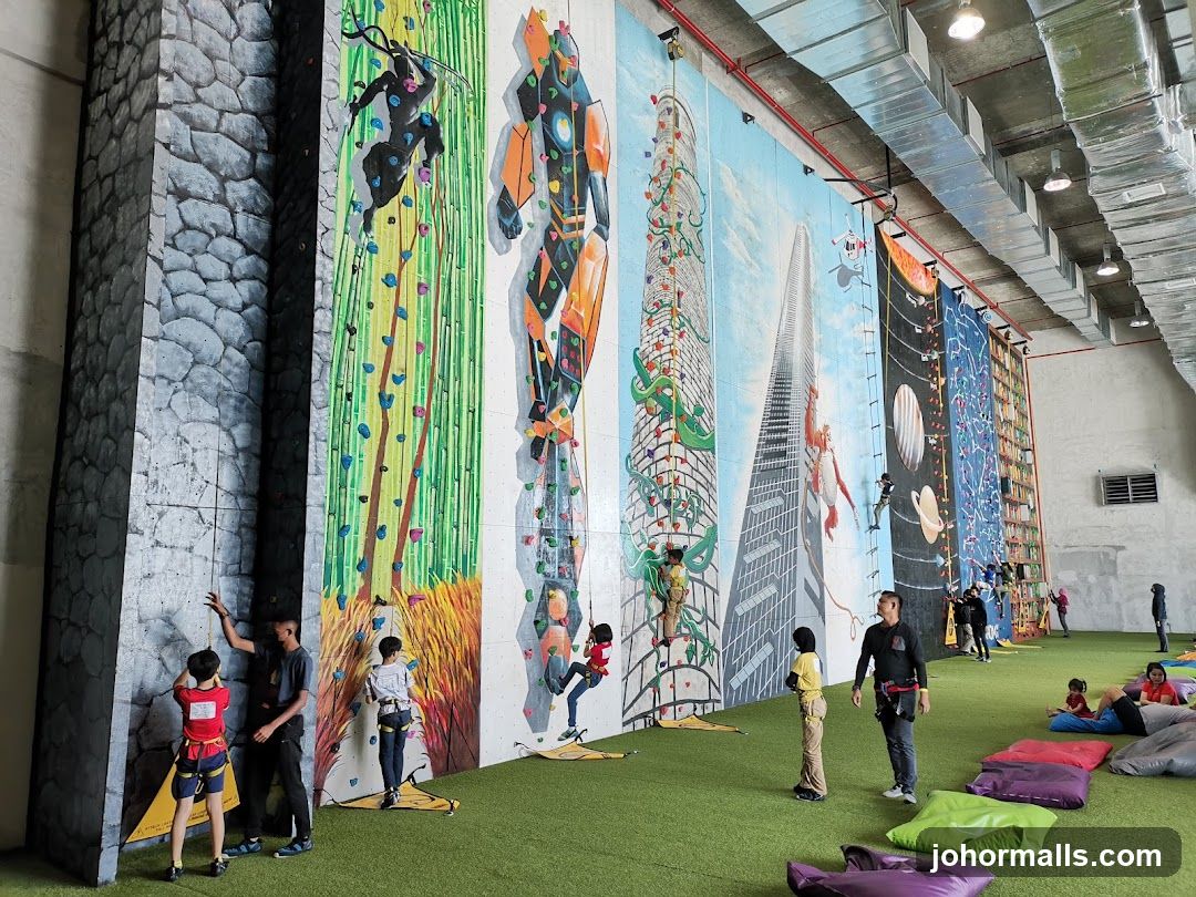 Indoor Climbing Walls with Themed Murals