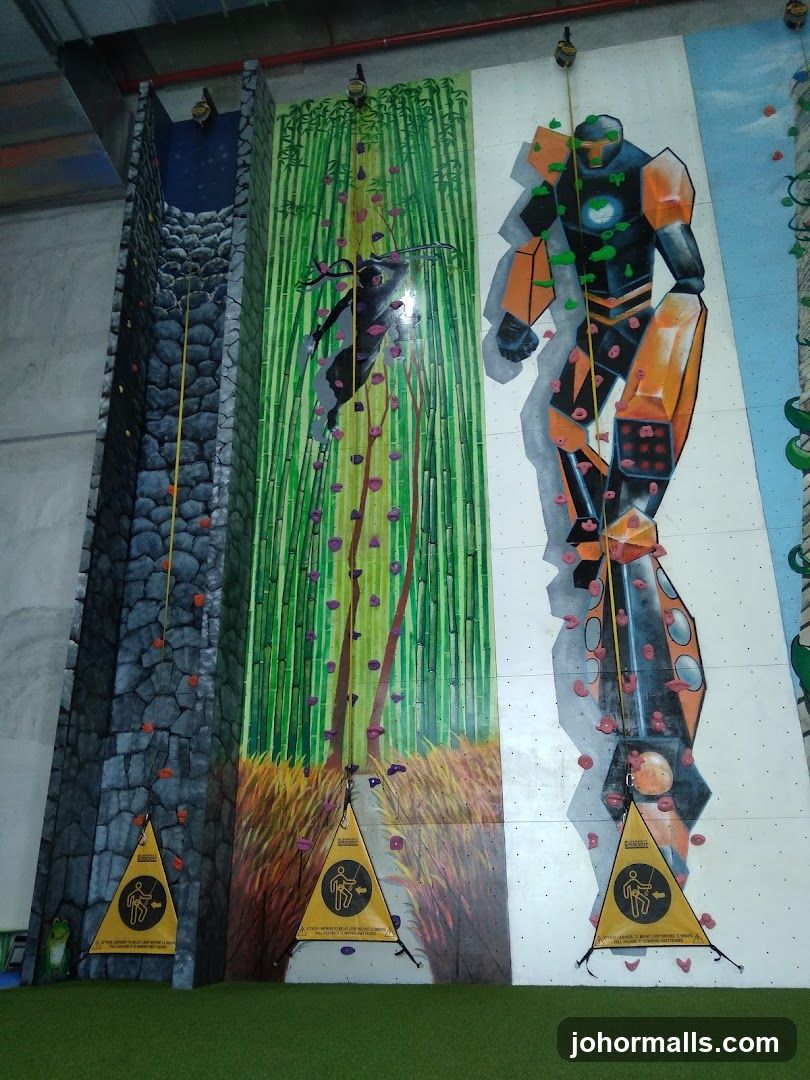 Climbing walls with themed designs