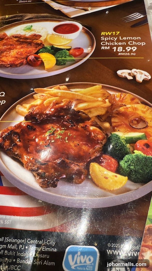 Chicken Chop Menu