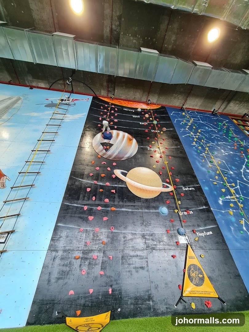 Indoor Climbing Walls with Space Theme