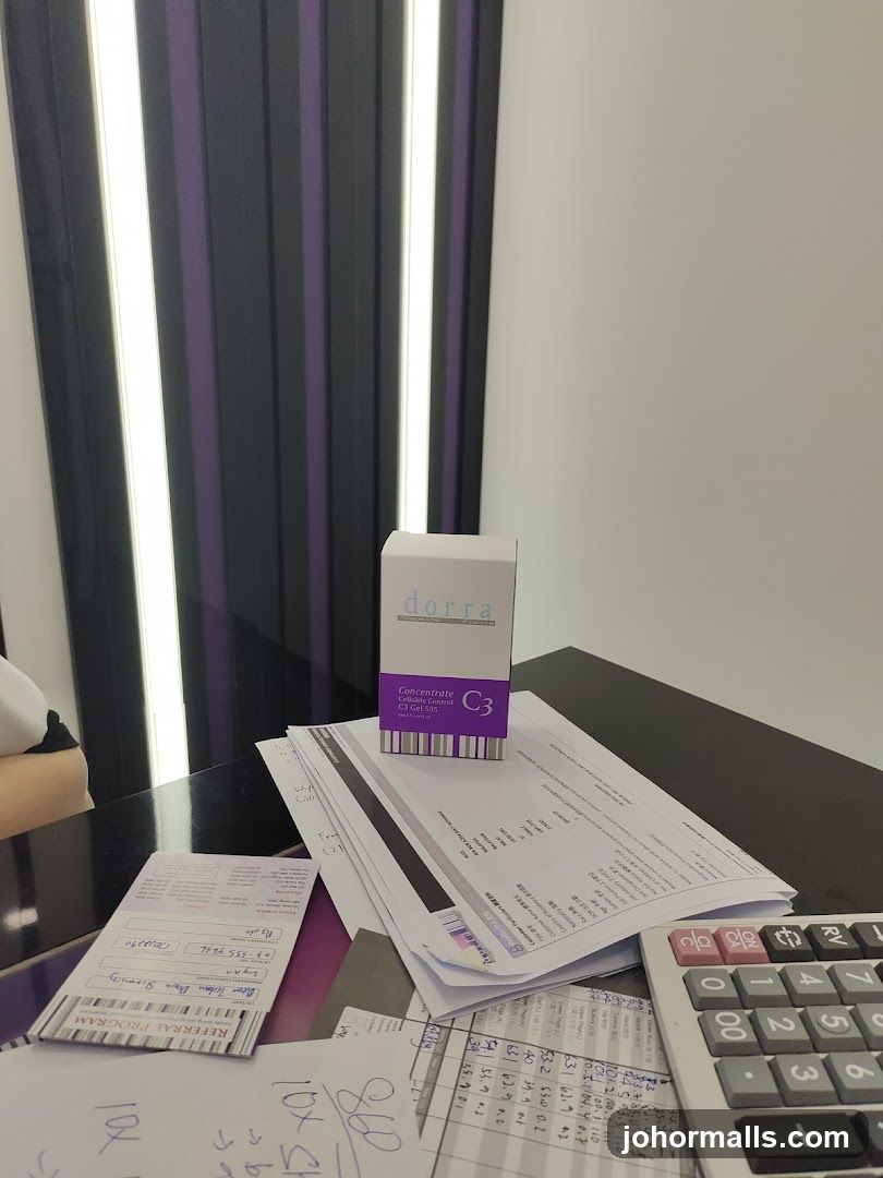 Office Interior with Product and Documents