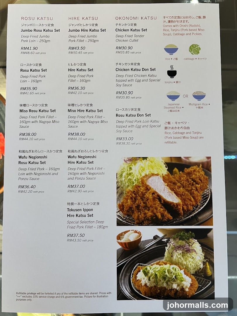Katsus Menu