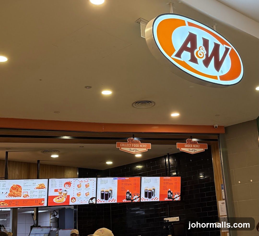 A&W restaurant interior