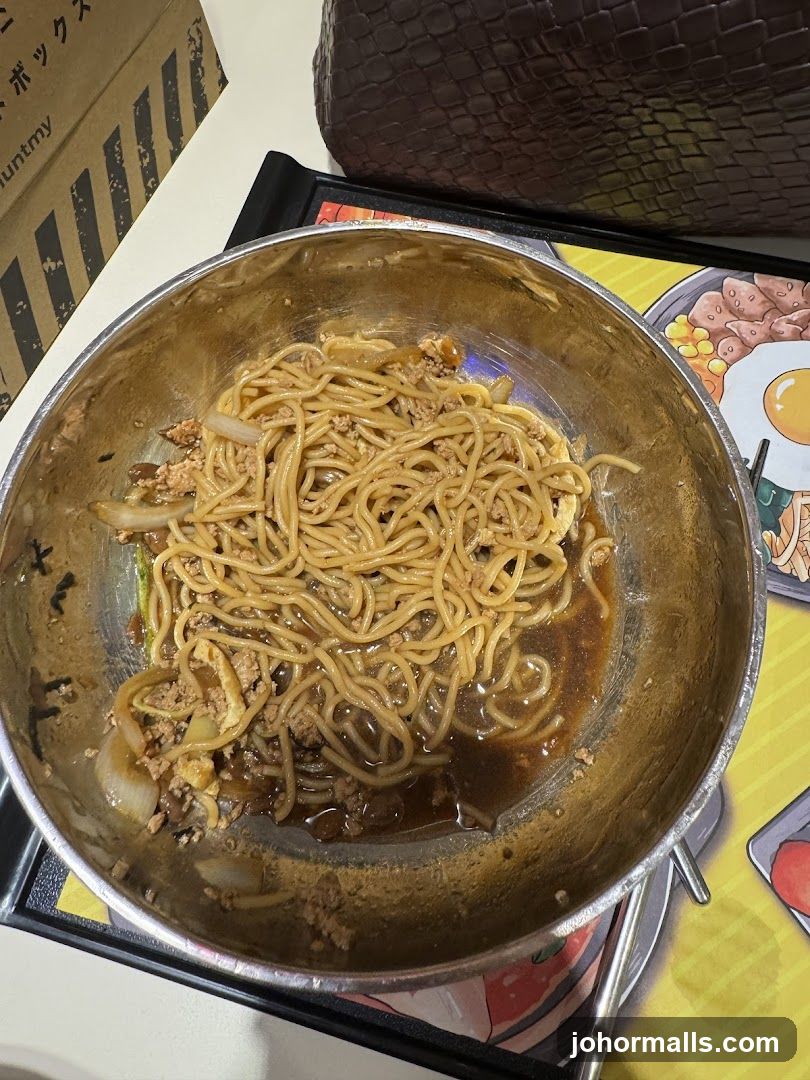 Noodles in a bowl