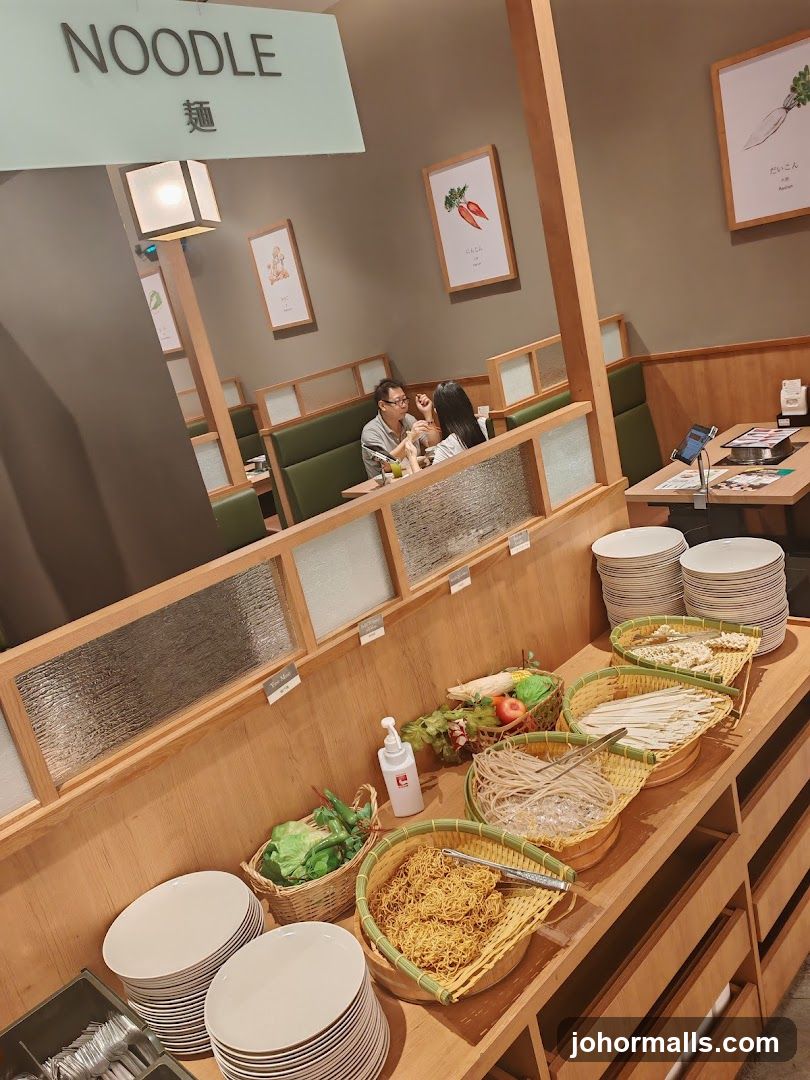 Noodle Section in Restaurant Interior