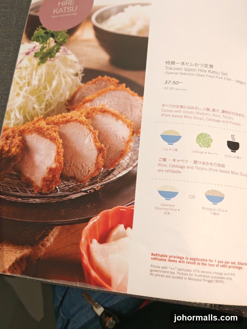 Tokusen Ippon Hire Katsu Set