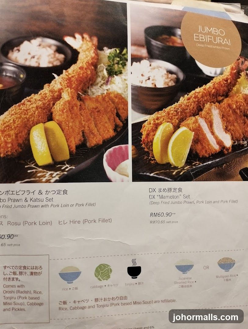Japanese Restaurant Menu