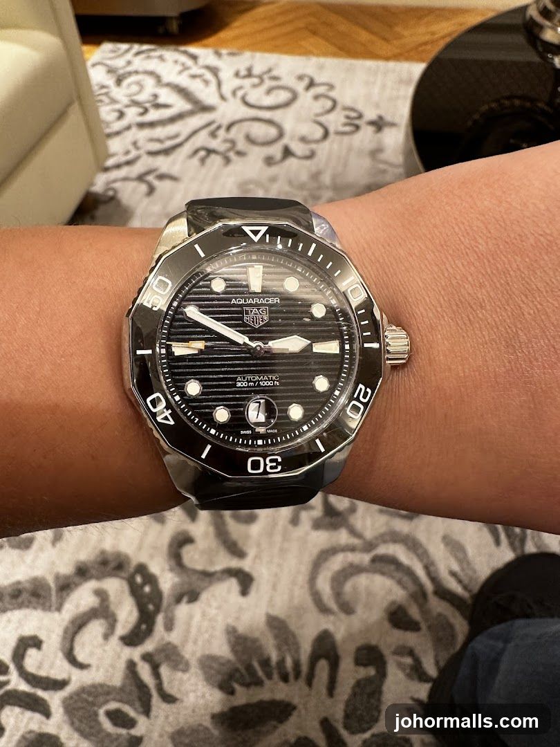 Wristwatch on wrist