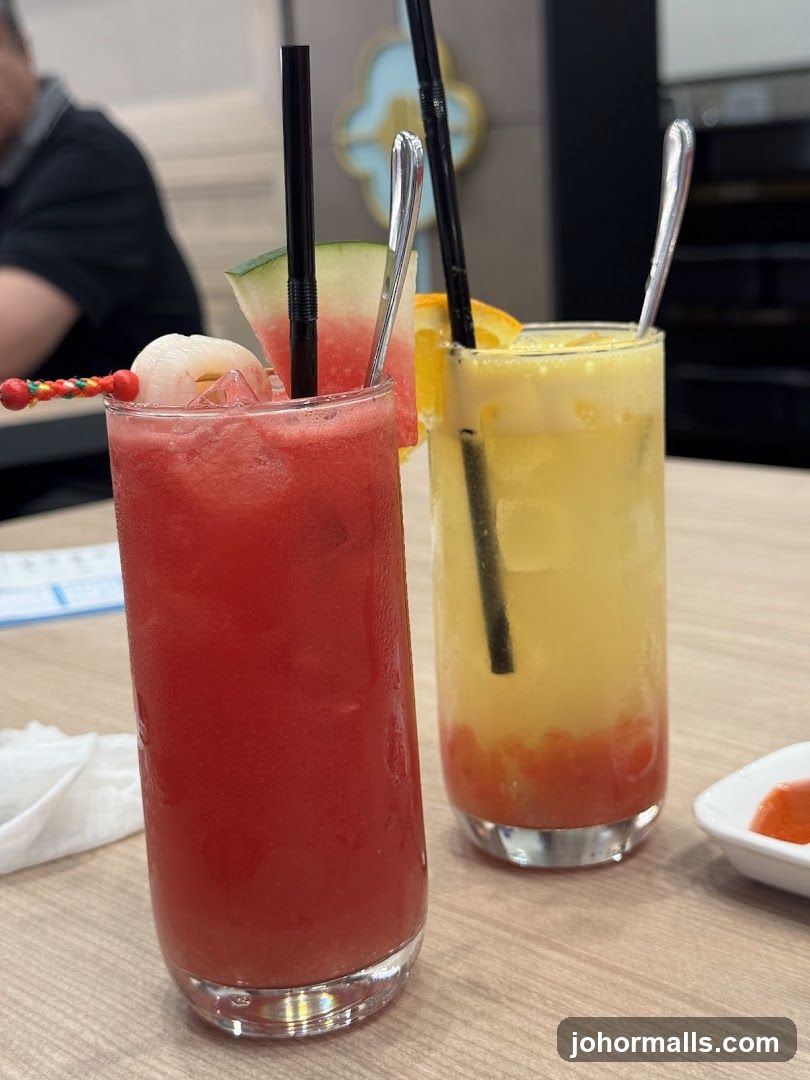 Two beverages on a table