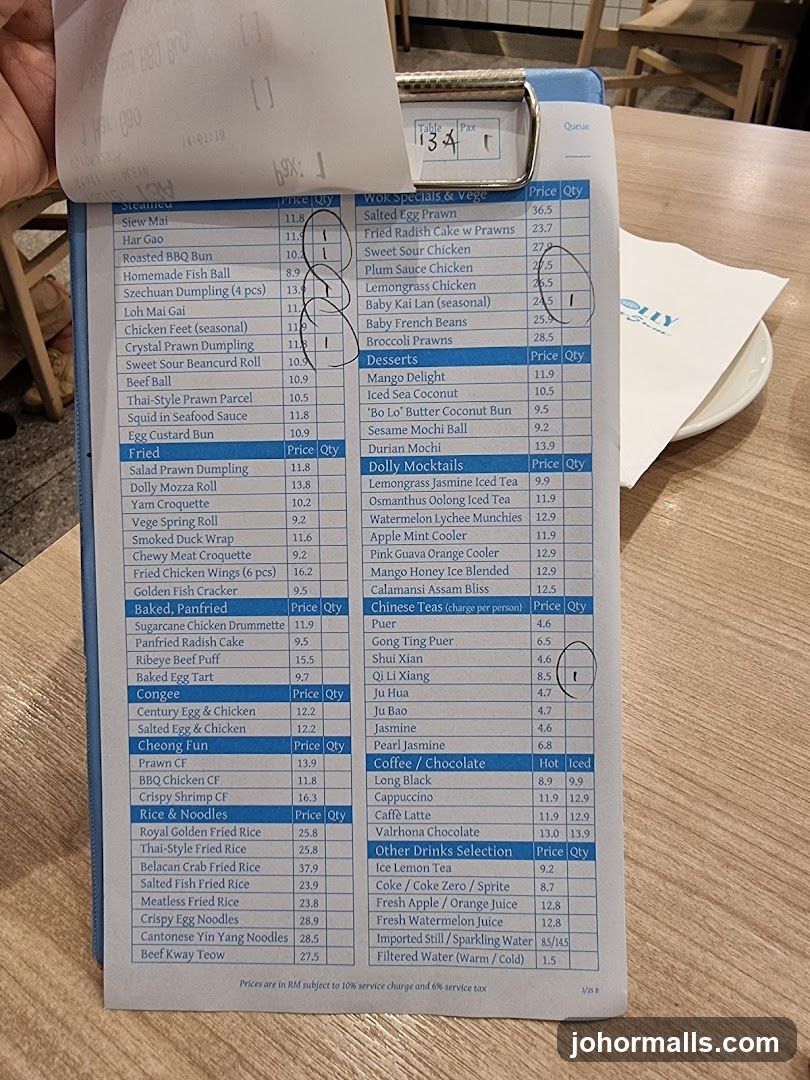 Restaurant Menu