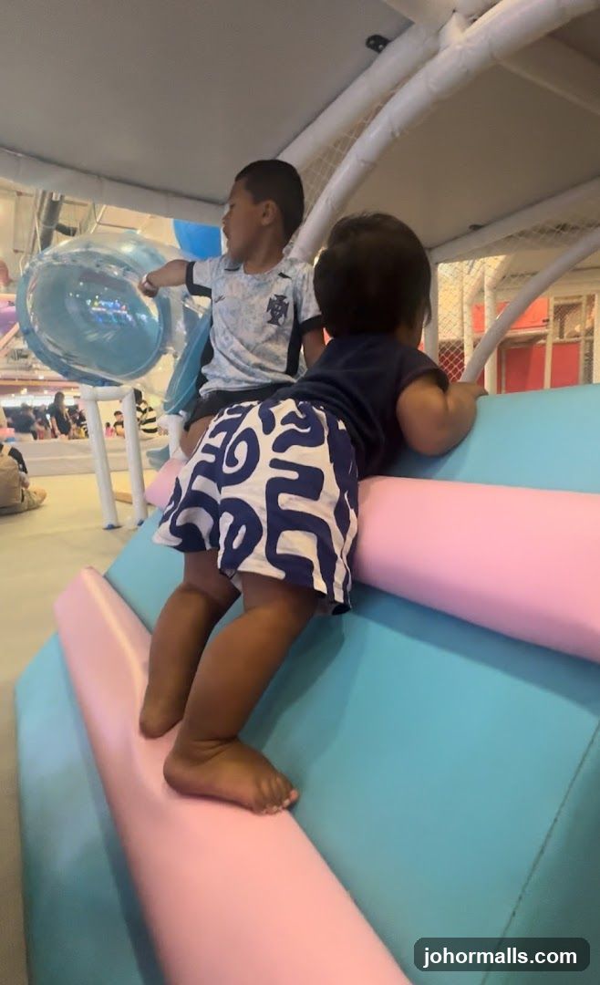Children playing in indoor playground