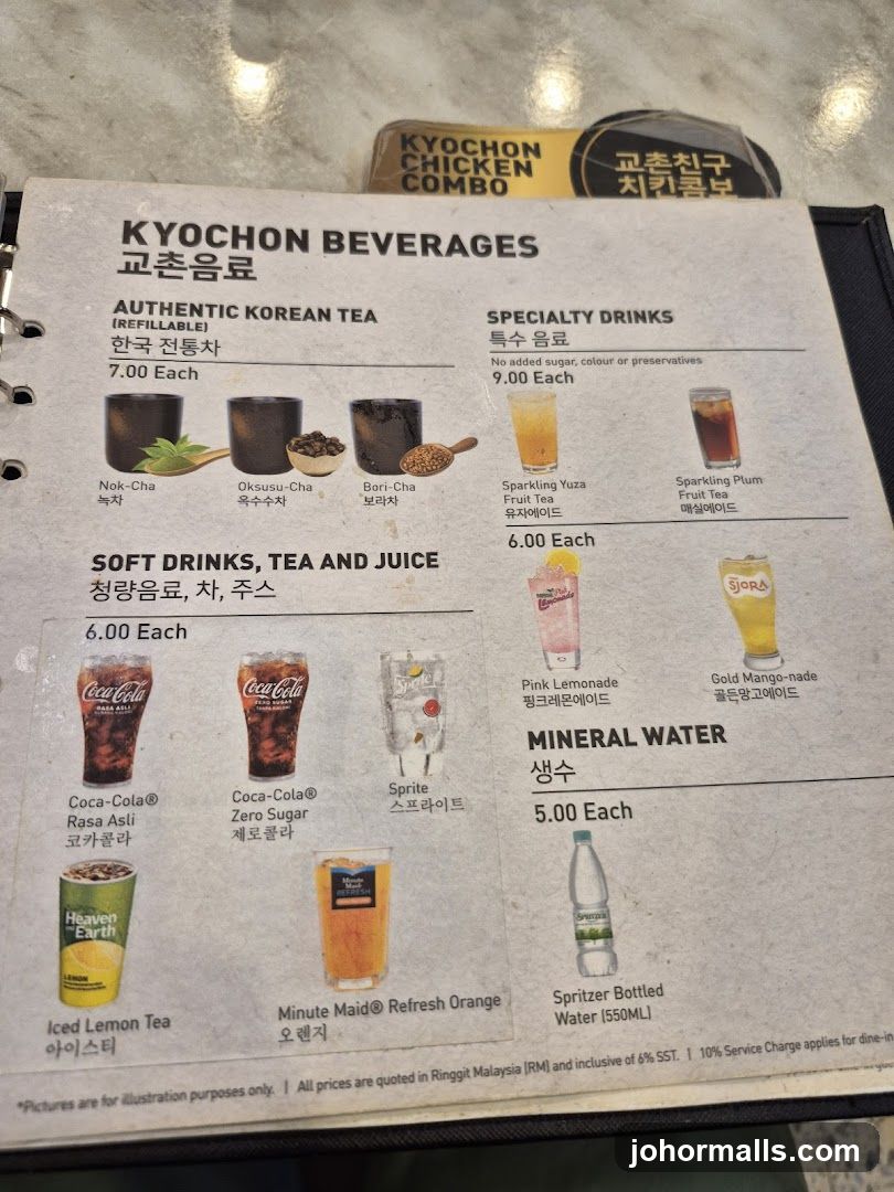 Kyochon Beverages Menu