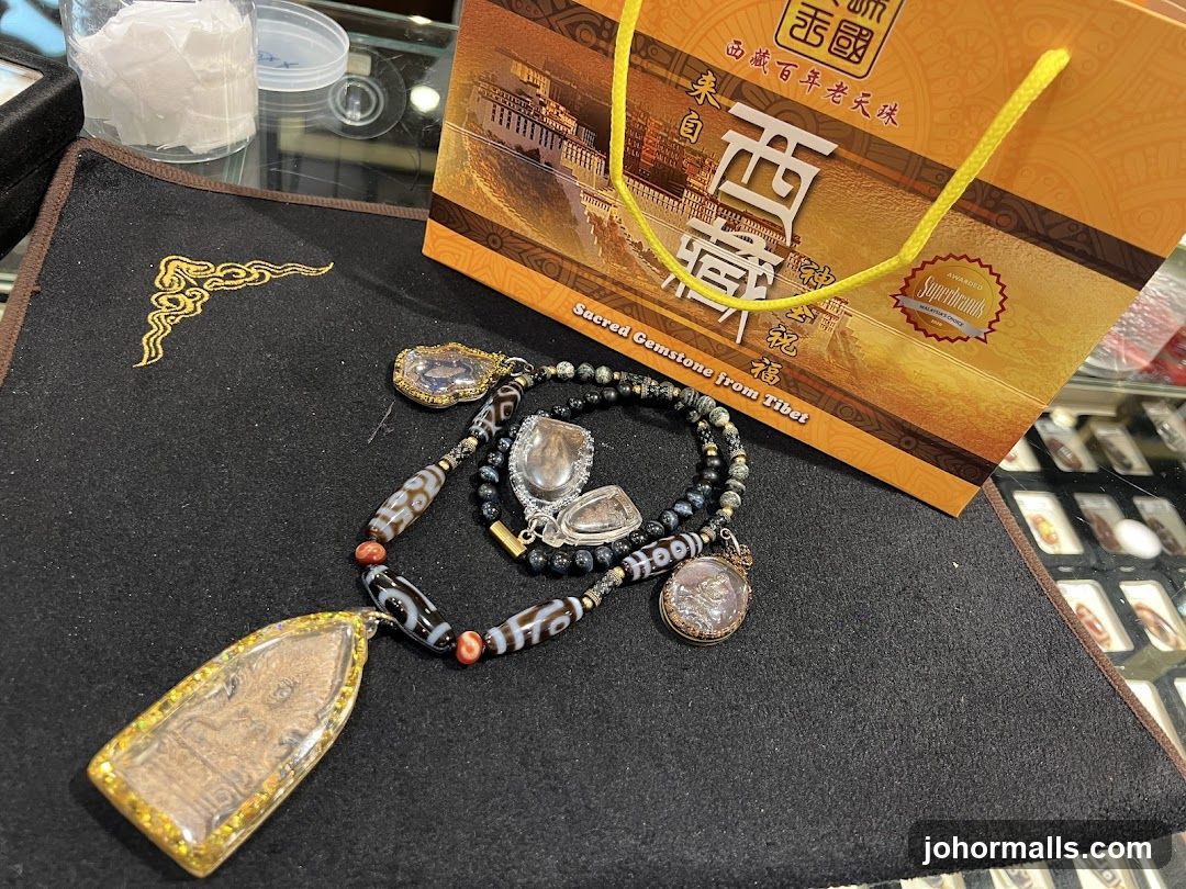 Tibetan Sacred Gemstone Display