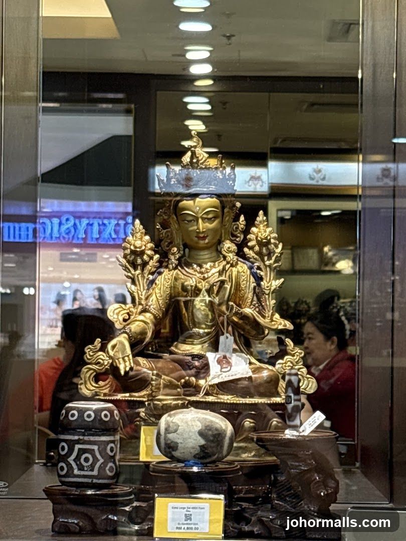 Display Case with Buddhist Statue