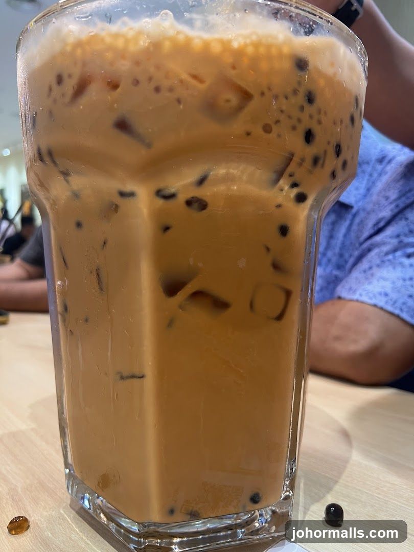 Iced beverage in glass