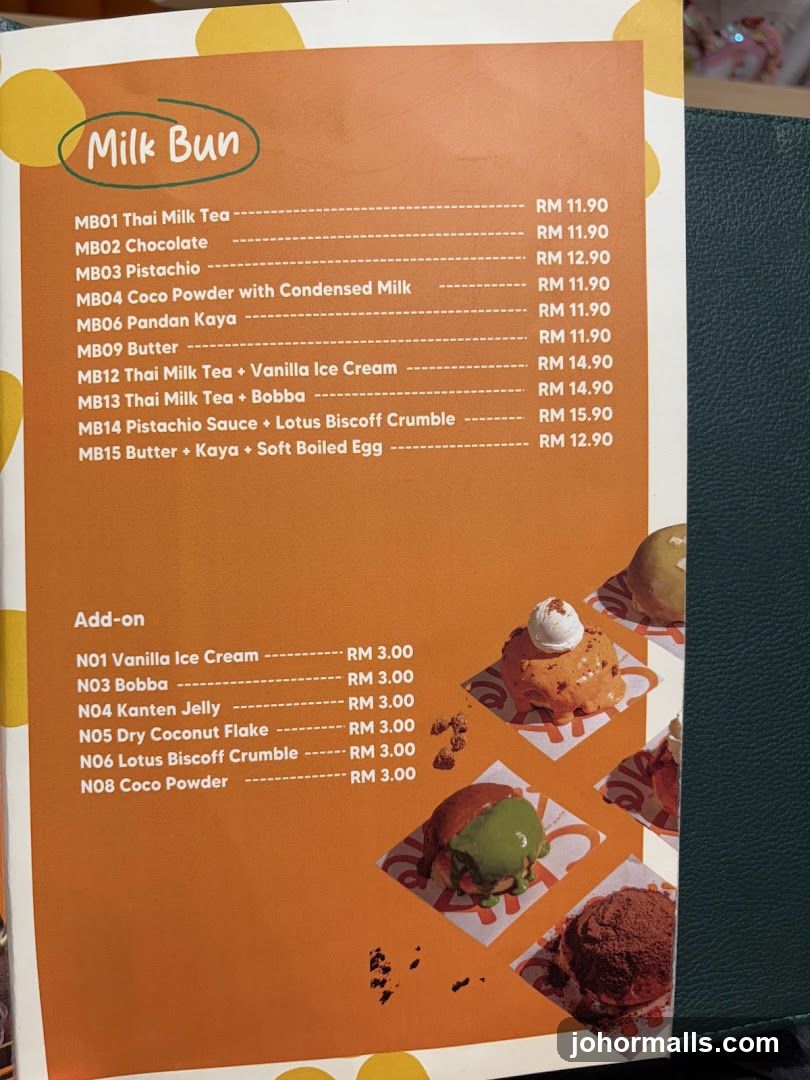 Milk Bun Menu
