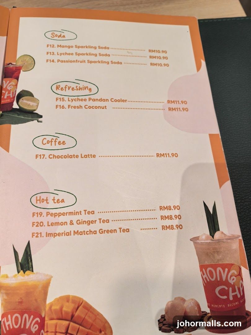 Hong Chi Menu Section