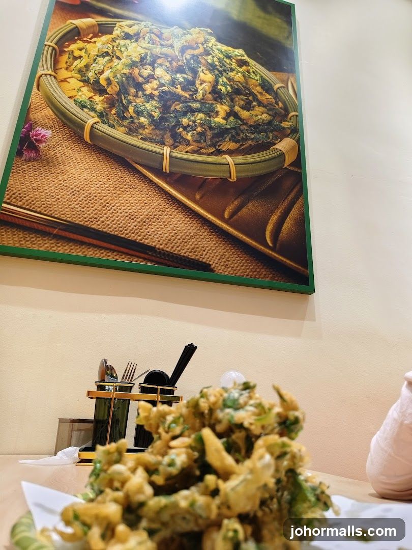 Interior food display with wall poster