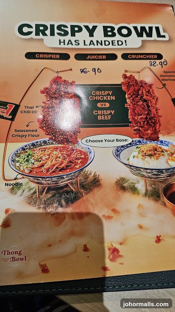 Crispy Bowl Menu Advertisement