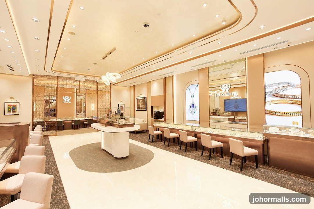 Interior of luxury jewelry store
