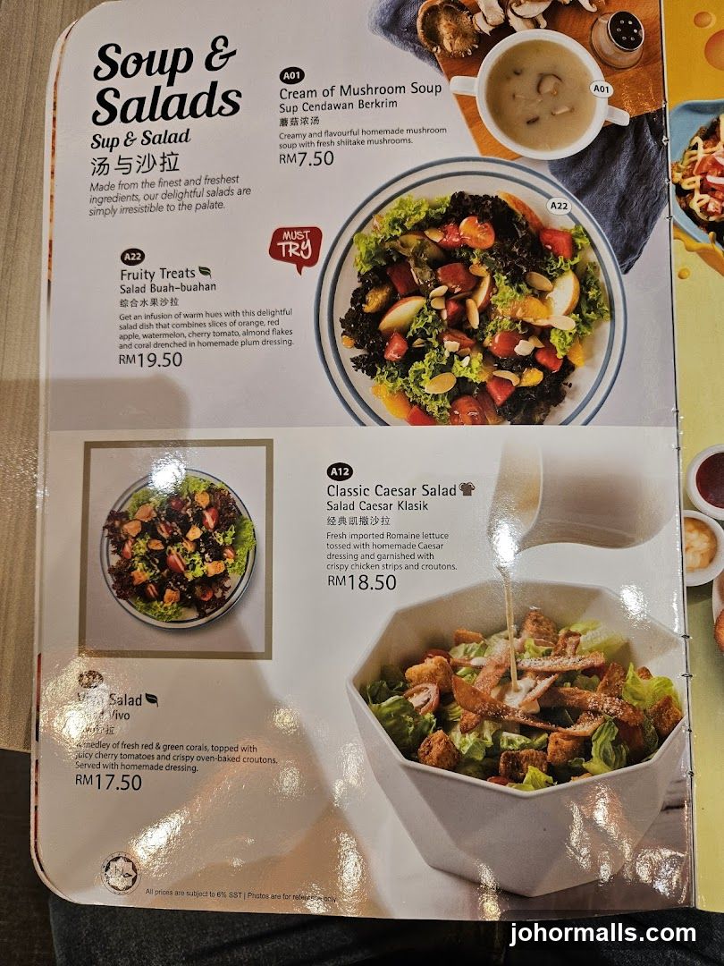Soup & Salads Section