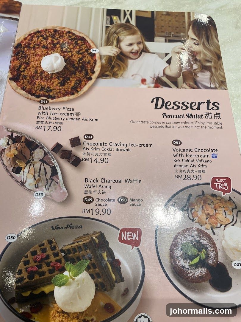 Desserts Menu