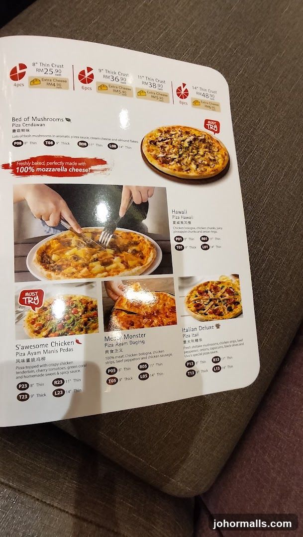 Pizza Menu