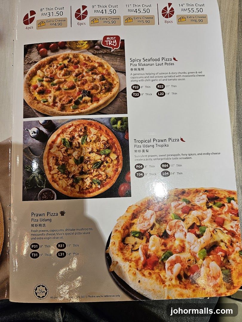 Pizza Menu
