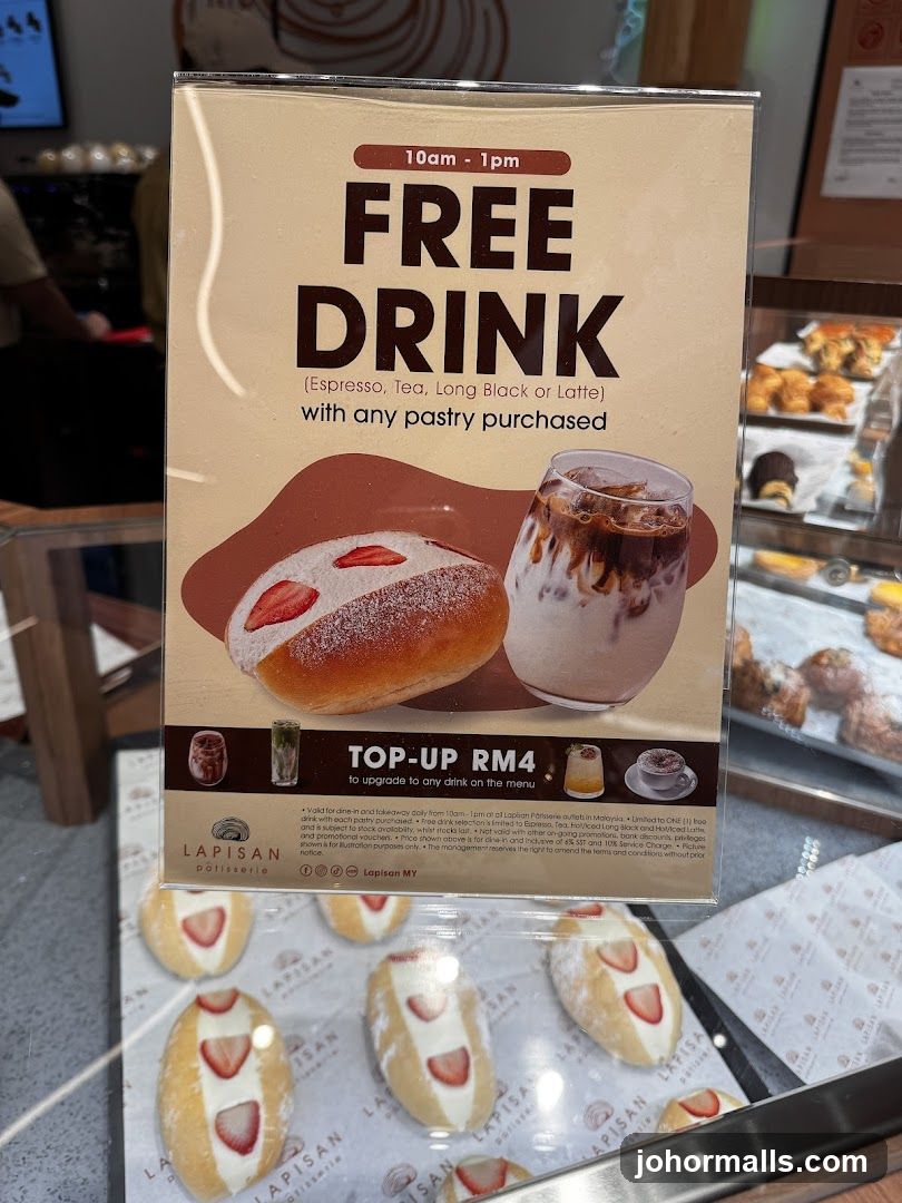 Promotional Poster at Lapisan Patisserie