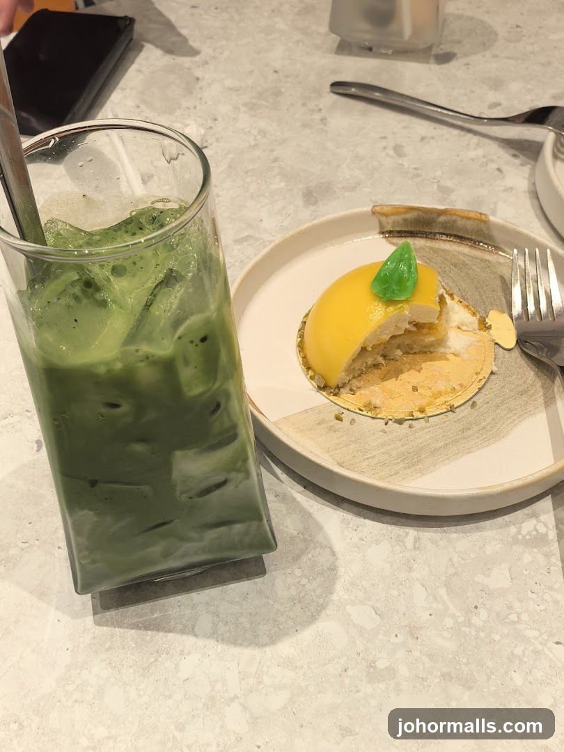 Table Setting with Dessert and Drink