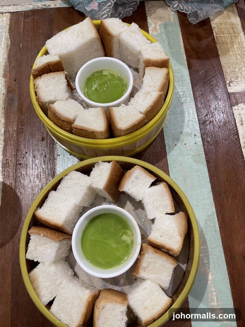 Bread and Green Sauce Dishes