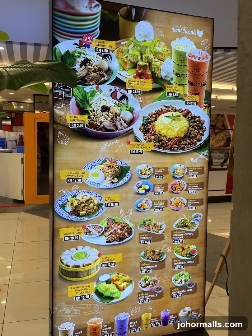 Boat Noodle Menu Board
