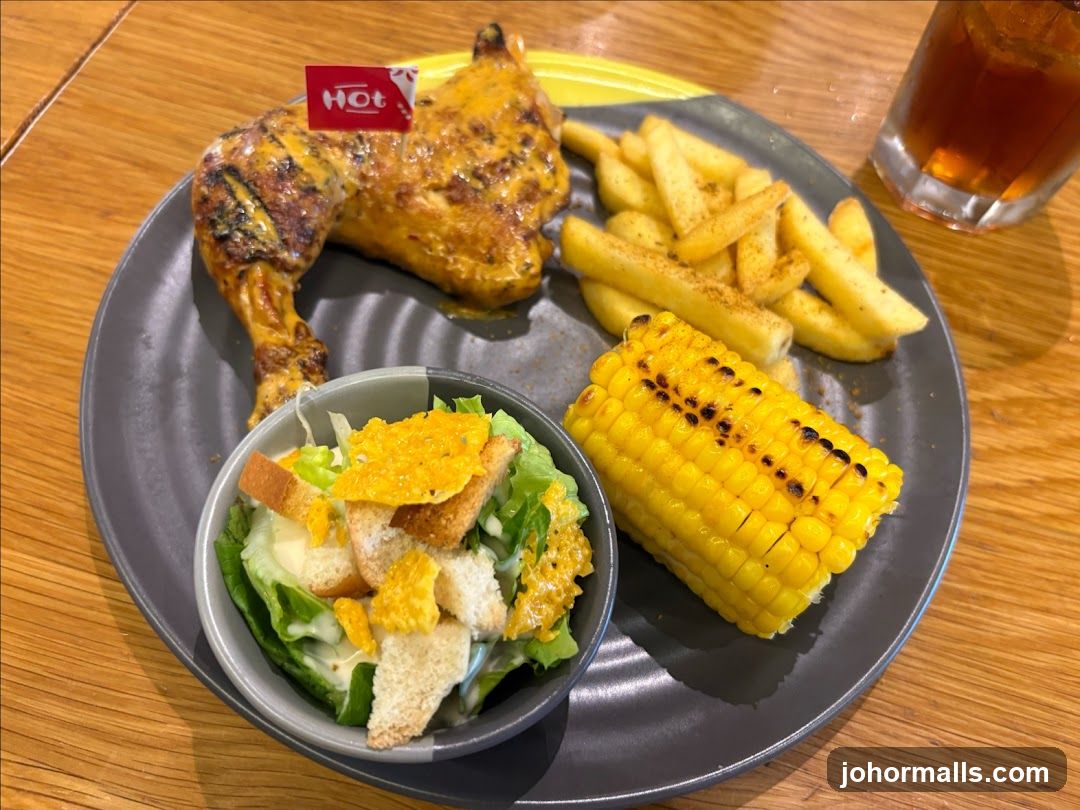 Food Plate on Wooden Table