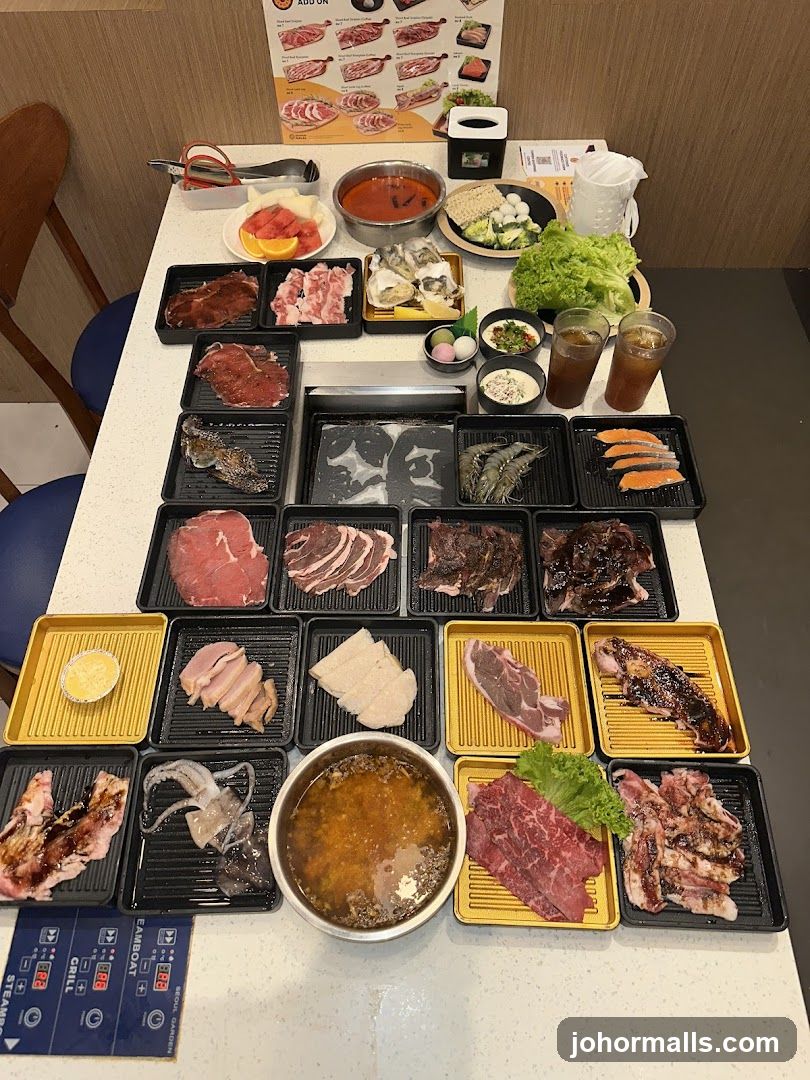 Assortment of Meats and Seafood for Hot Pot