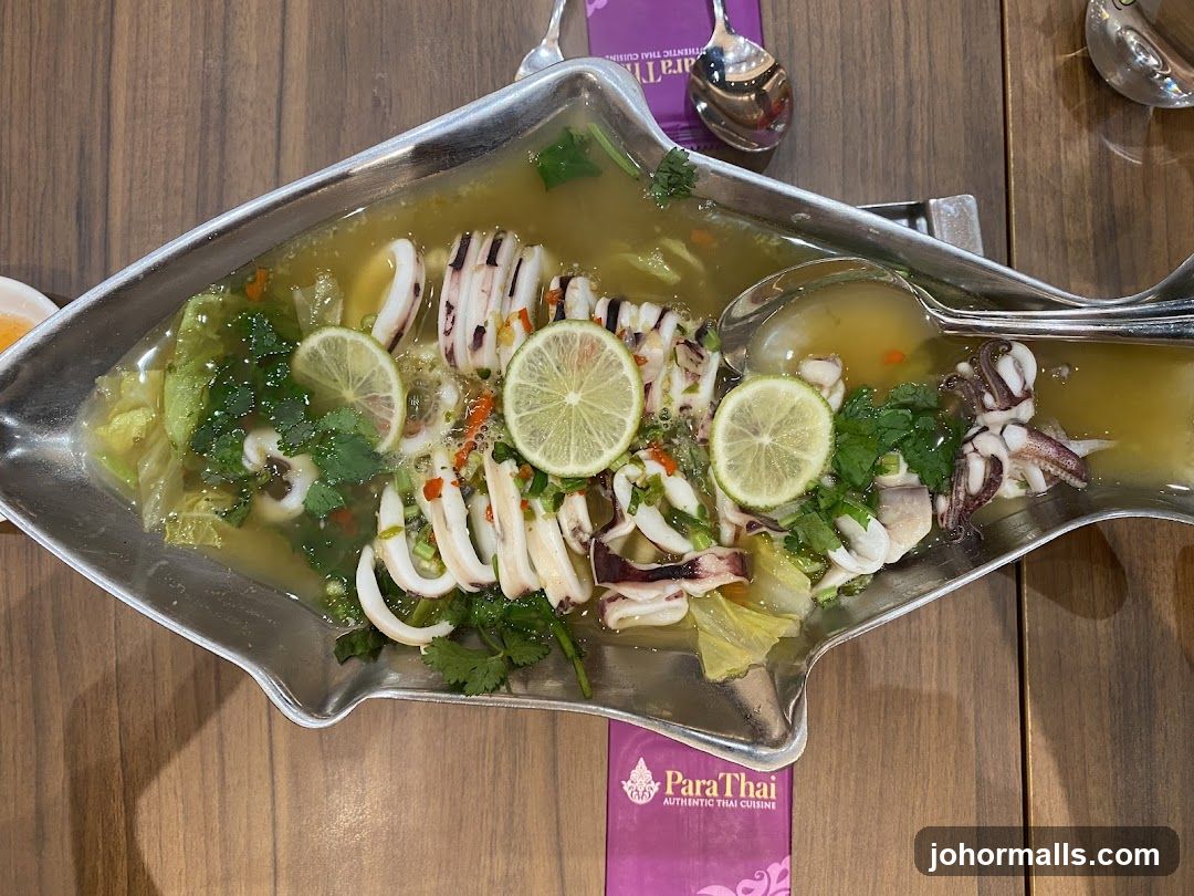 Steamed Squid with Lime and Chili