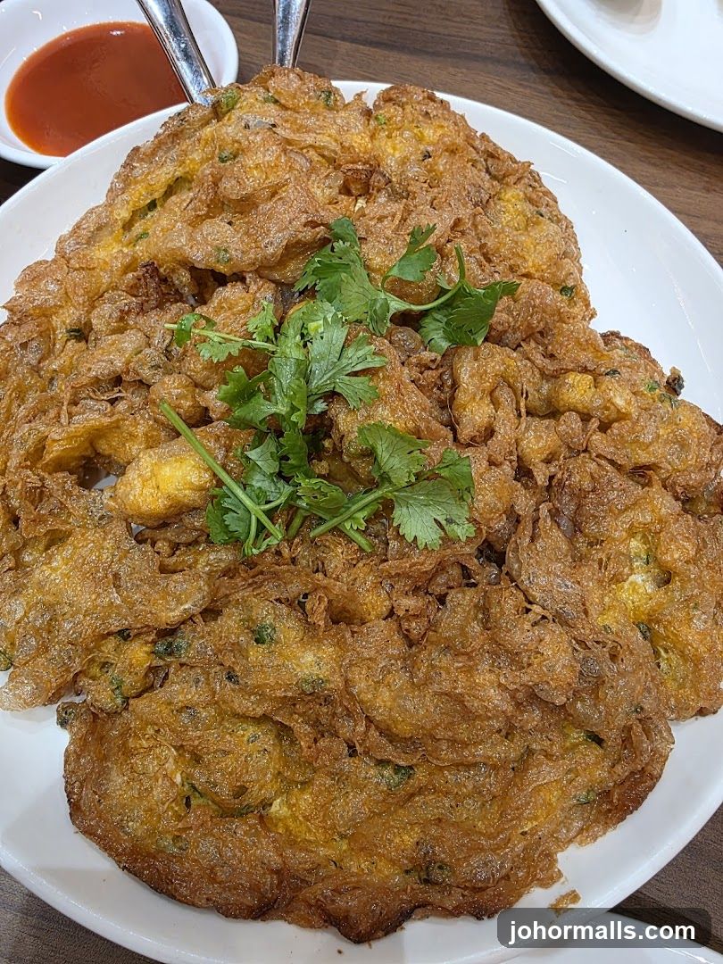 Omelette with Cilantro and Chili Sauce