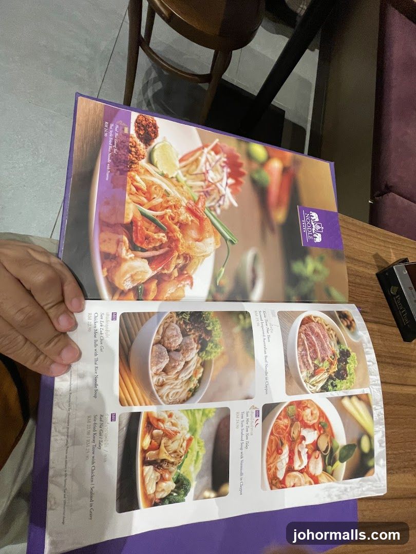 Para Thai Noodle Menu