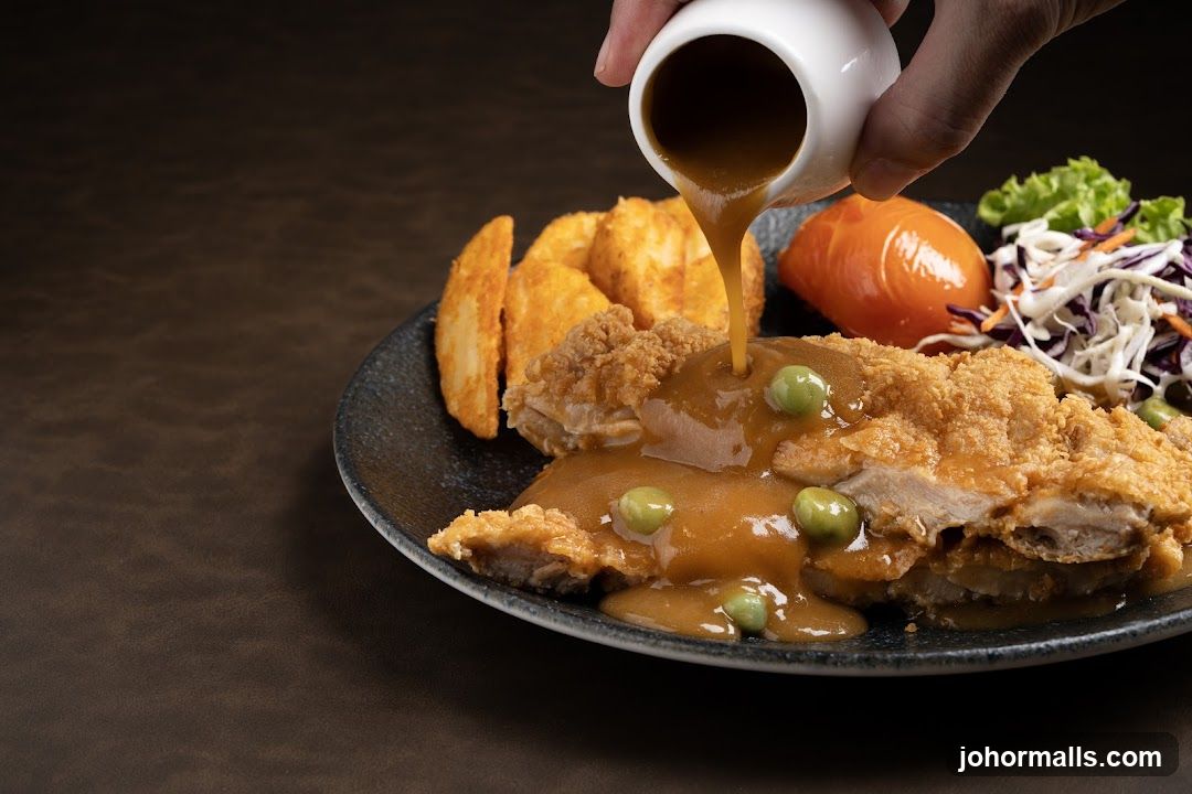 Chicken Cutlet with Gravy and Sides