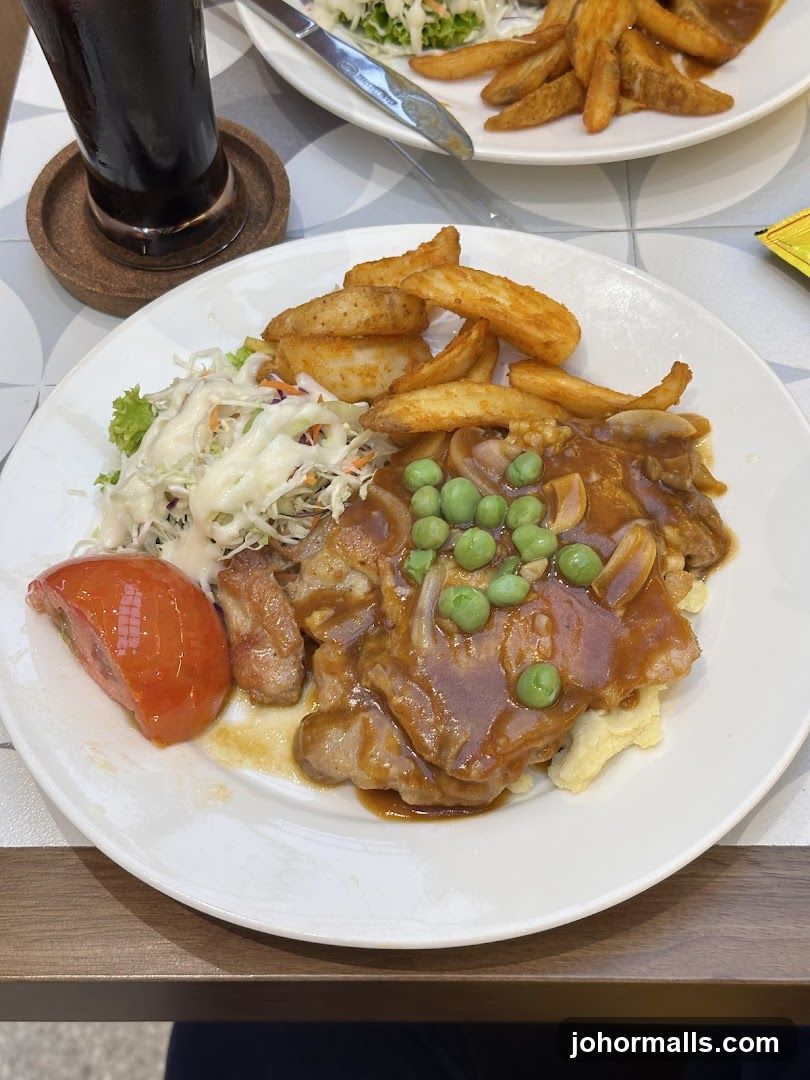 Pork Chop with Fries and Salad