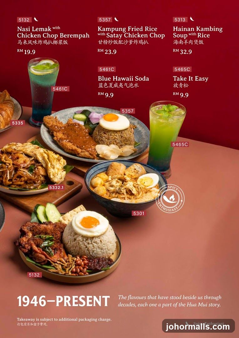 Spicy Enthusiast Menu