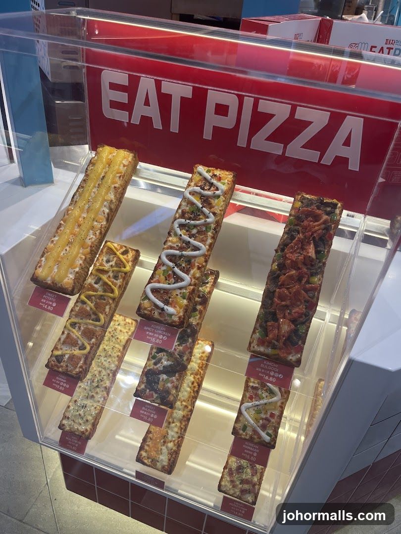 Rectangular Pizzas Display