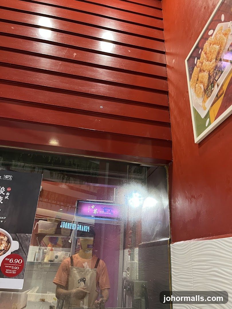 Restaurant Interior with Menu and Staff