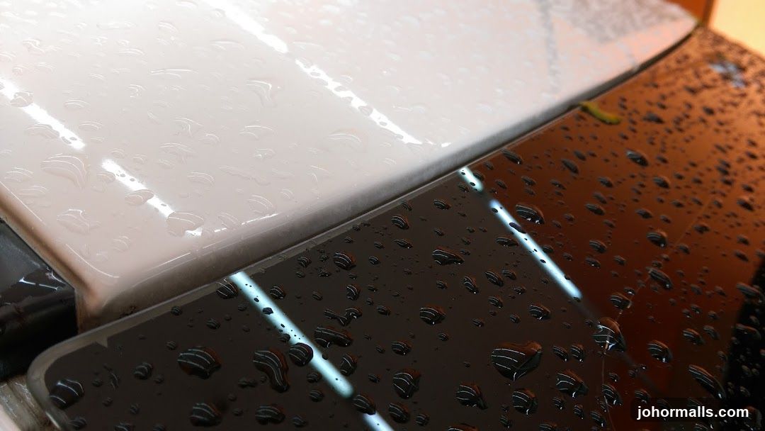 Water droplets on a surface