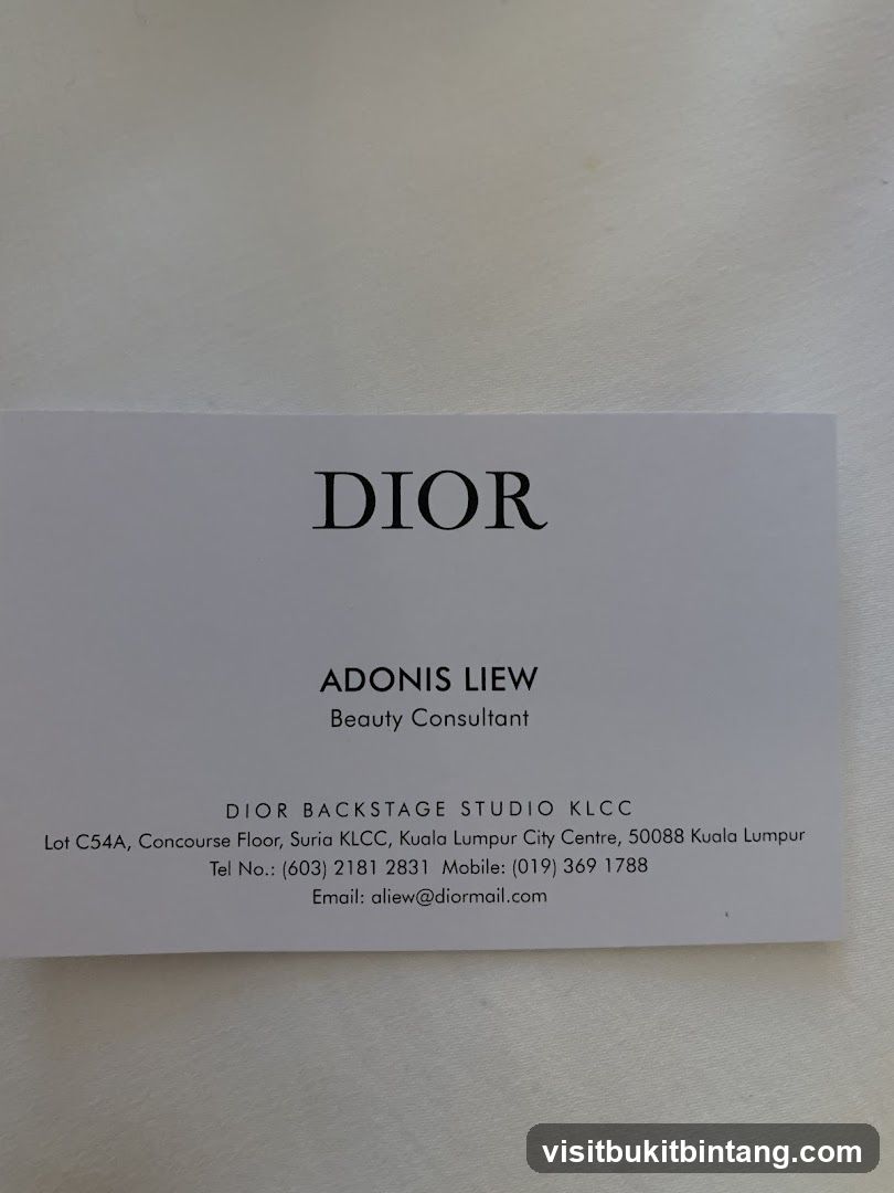 Dior Business Card
