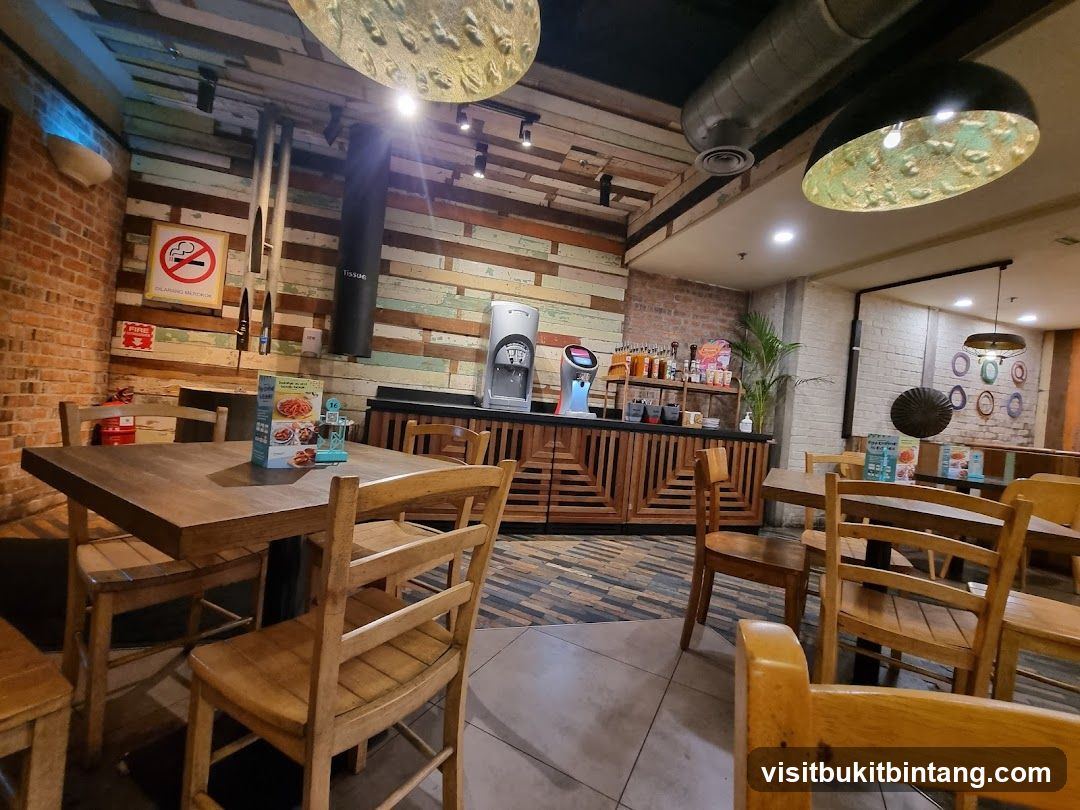 Interior of a casual dining space