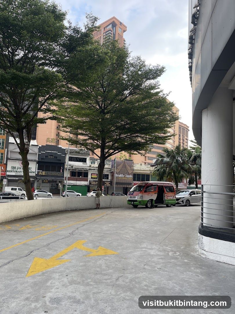 Street Scene with Van and Buildings